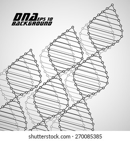 Dna spiral. Abstract background. Vector illustration. Eps10