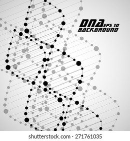 Dna spiral. Abstract background. Vector illustration. Eps10