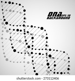 Dna spiral. Abstract background. Vector illustration. Eps10