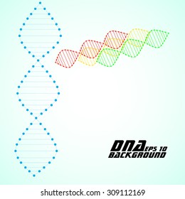 DNA spiral. Abstract background. Vector illustration. Eps10