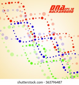 Dna spiral. Abstract background. Vector illustration. Eps10