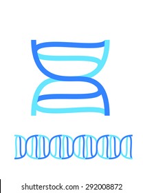 DNA spiral chain seamless vector symbol