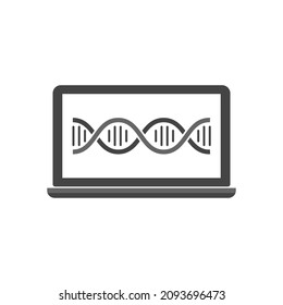 Dna spiral document vector icon on white isolated background. Layers grouped for easy editing illustration. For your design.