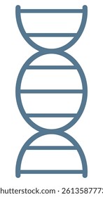 DNA spiral flat icon isolated on white background.