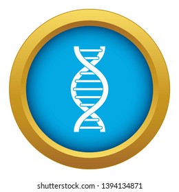DNA spiral icon blue vector isolated on white background for any design