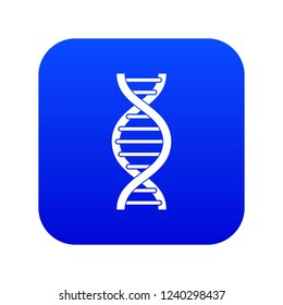 DNA spiral icon digital blue for any design isolated on white vector illustration