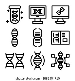 dna spiral icon or logo isolated sign symbol vector illustration - Collection of high quality black style vector icons
