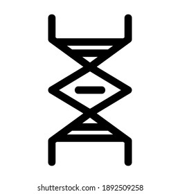 dna spiral icon or logo isolated sign symbol vector illustration - high quality black style vector icons

