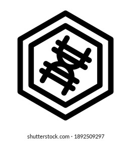 dna spiral icon or logo isolated sign symbol vector illustration - high quality black style vector icons
