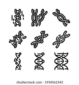 dna spiral icon or logo isolated sign symbol vector illustration - Collection of high quality black style vector icons
