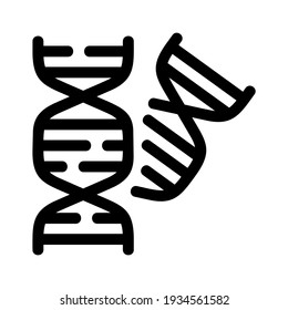 dna spiral icon or logo isolated sign symbol vector illustration - high quality black style vector icons
