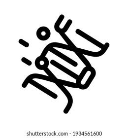 dna spiral icon or logo isolated sign symbol vector illustration - high quality black style vector icons
