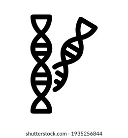 dna spiral icon or logo isolated sign symbol vector illustration - high quality black style vector icons
