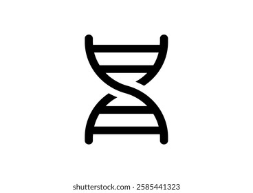 dna spiral icon or logo isolated sign symbol vector illustration - high quality black style vector icons