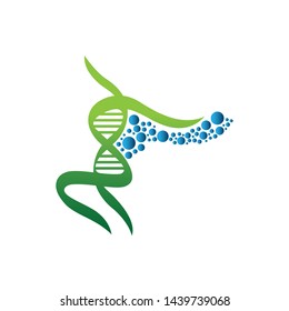 Dna spiral icons. Helix human technology research molecule and chromosome medical and pharmaceutical vector symbols
