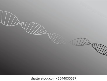 DNA Spiralform grau leuchtend Farbe