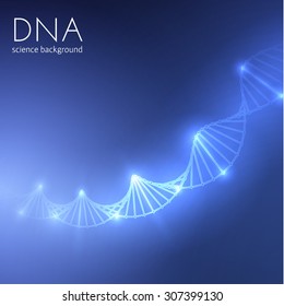 DNA spiral vector science background. Eps10