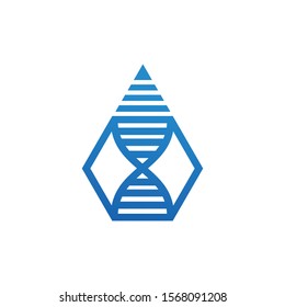 DNA and star logo design concept, DNA logo design inspiration, medical logo design vector