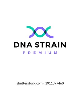 DNA strain helix logo vector icon illustration