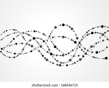 DNA strand against white background 