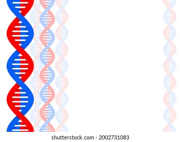 DNA strand background. Deoxyribonucleic Acid Molecule backdrop. Genetic chromosome spiral