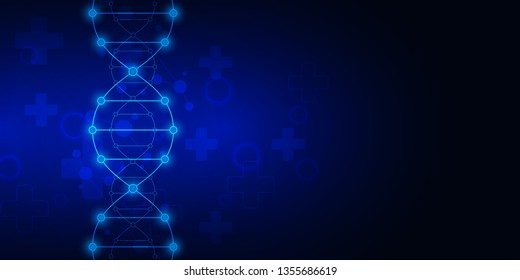 Human Dna Molecule Background Science Shining Stock Vector (Royalty ...