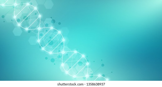 Dna Strand Background Genetic Engineering Laboratory Stock Vector ...