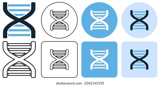 Cadena de ADN, código de biología, código genético, científico, bioingeniería, organismo, investigación, laboratorio, hélice cromosómica genética, biotecnología, símbolo de herencia genética, diseño de ui y ux, glifos y accidentes cerebrovasculares