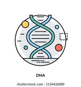 Dna strand design icon, genetics concept