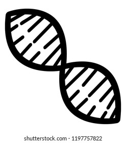 Dna strand design icon, genetics concept