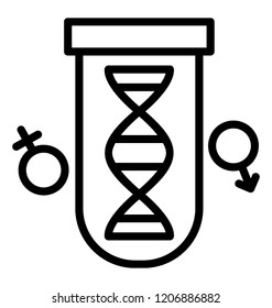 Dna strand design icon, genetics concept