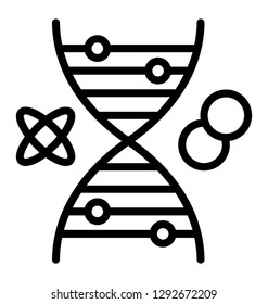 Dna strand design icon, genetics concept