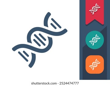 DNA, DNA Strand, Double Helix Icon. Professional, pixel perfect icon. EPS 10 format.