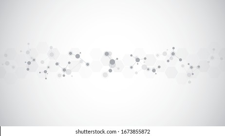 DNA strand of genetic engineering or laboratory research. Abstract background of molecular structures