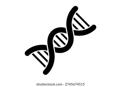 DNA strand graphic featuring helix structure, embodying genetics, life science, and biomedical innovation 