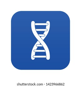 DNA strand icon digital blue for any design isolated on white vector illustration