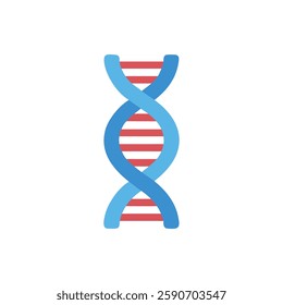 DNA Strand Icon for Genetics Studies
