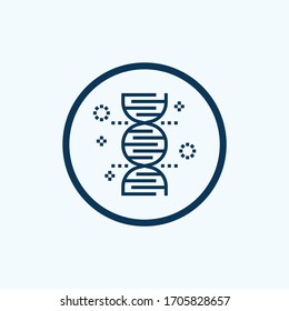 DNA Strand Icon Isolated On White Background. DNA Strand Icon Simple Sign. DNA Strand Icon Trendy And Modern Symbol For Graphic And Web Design. DNA Strand Icon Flat Vector Illustration For Logo, Web, 