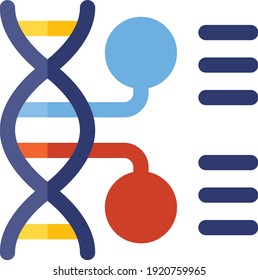 DNA strand icon isolated on white background.