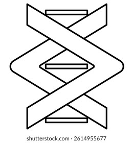 DNA strand icon Isolated on white