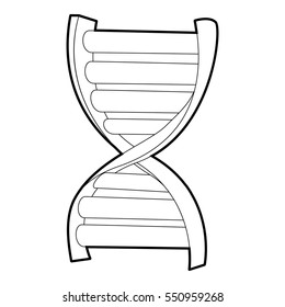 DNA strand icon. Isometric 3d illustration of DNA strand vector icon for web