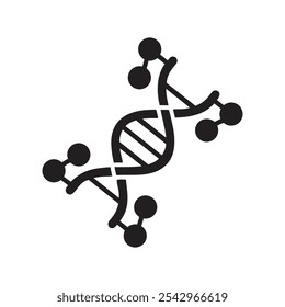 DNA strand icon on white background