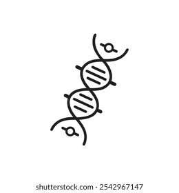 DNA strand icon on white background