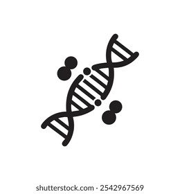 DNA strand icon on white background