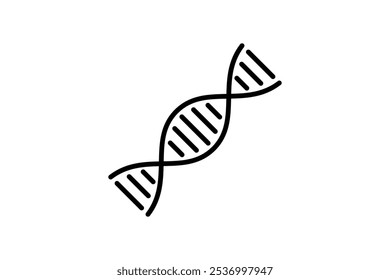 ícone da cadeia de caracteres do DNA. Relacionado ao biológico. adequado para web site, app, interfaces de usuário. Estilo do ícone de linha