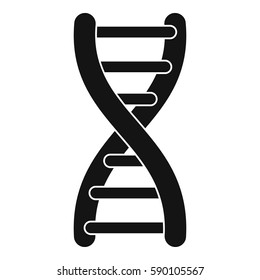 DNA strand icon. Simple illustration of DNA strand vector icon for web