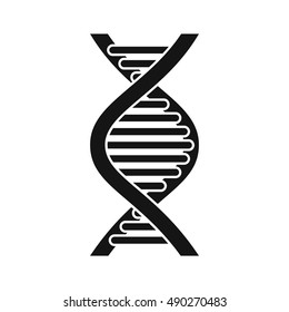 DNA strand icon in simple style on a white background vector illustration