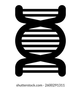 Dna strand icon solid style transparent