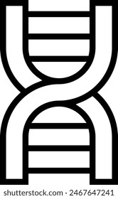 dna strand icon. Thin linear style design isolated on white background