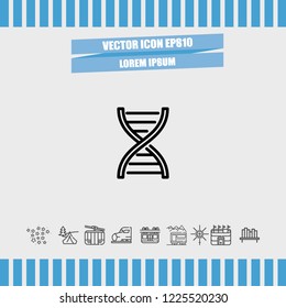 dna strand icon vector